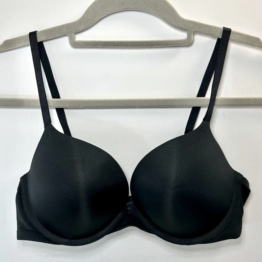 Soma Ravishing Plunge Push Up Adjustable Strap Black Bra 36B